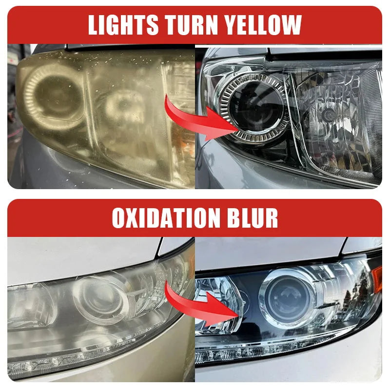 Car Headlight Restoration Polishing Kit, Headlamp Scratch Remover, Repair and Cleaning Paste, Oxidation Remover, Headlight Polish Liquid