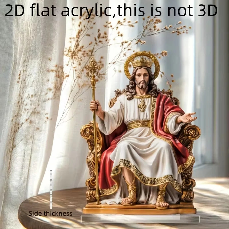 1PCS Jesus Scene Related Characters Home Decoration Crafts Newborn Desktop Decoration Statues Ideal Festival Decoration Statues