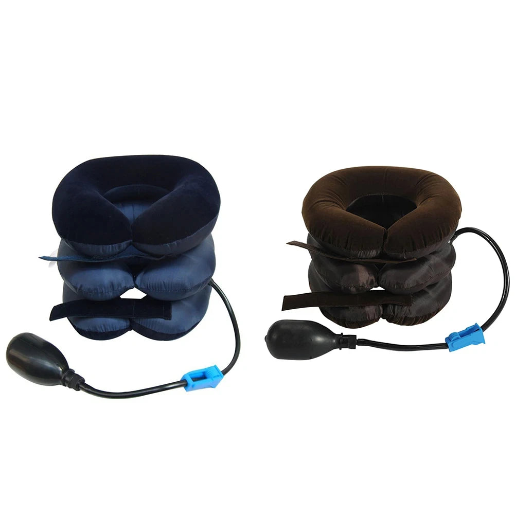 Dispositivo inflable de tracción cervical — Soporte para el cuello, ideal para uso en casa y oficina.