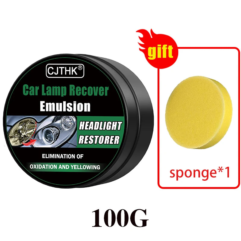 Car Headlight Restoration Polishing Kit, Headlamp Scratch Remover, Repair and Cleaning Paste, Oxidation Remover, Headlight Polish Liquid