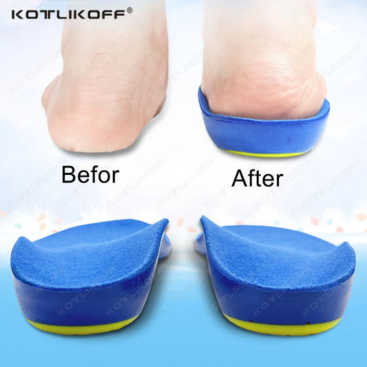 Plantillas ortopédicas para adultos y niños con soporte para el arco del pie, para pies planos y arco alto, fascitis plantar, absorción de impactos y uso deportivo para correr.