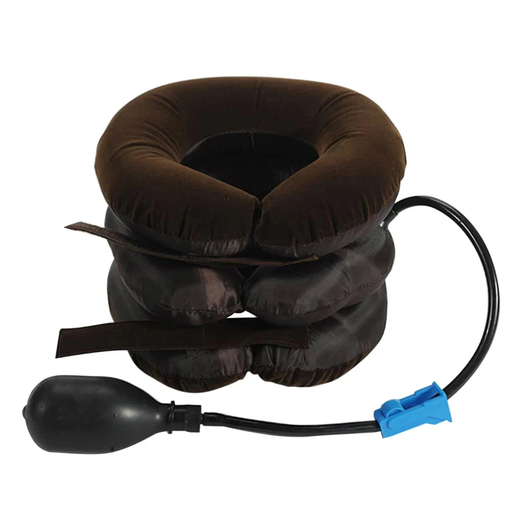 Dispositivo inflable de tracción cervical — Soporte para el cuello, ideal para uso en casa y oficina.