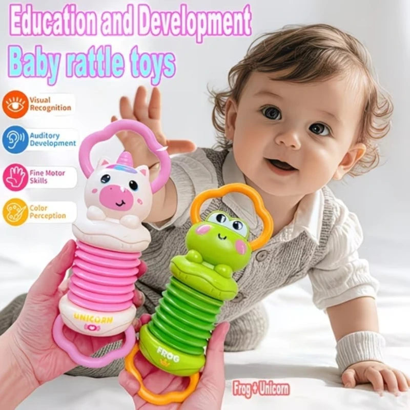 Unicorn musical accordion toy: Montessori sensory instrument for babies, newborn gift for 0-12 months, learning toy for toddlers, baby toys.