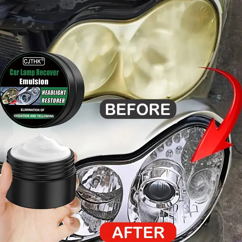 Car Headlight Restoration Polishing Kit, Headlamp Scratch Remover, Repair and Cleaning Paste, Oxidation Remover, Headlight Polish Liquid