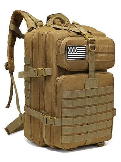 Mochila de escalada para actividades al aire libre con camuflaje para hombre, mochila deportiva de viaje, mochila táctica de gran capacidad para hombre.